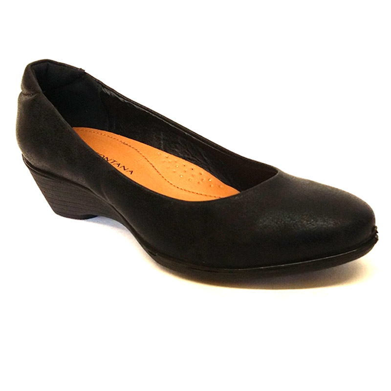 Di Fontana - Women's Black Medium Heel Shoes