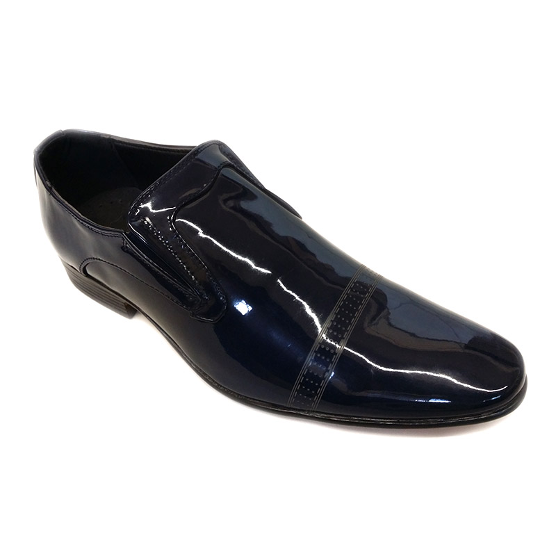 00901 - Navy Blue - Men's Smart Lase less Shoes